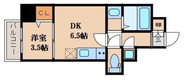 天王寺駅 徒歩7分 5階の物件間取画像